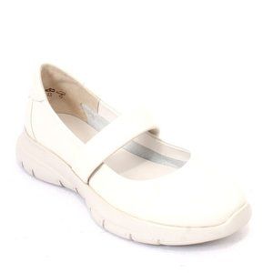 Frau 43h Off White Leather Comfortable Flats Shoes